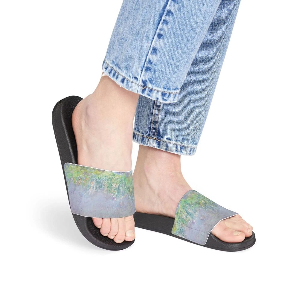 NEW Wisteria Women Floral Black Removable Strap Water Friendly Pool Slide Sandal - Picture 7 of 7